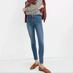 Madewell 10’ High Rise Skinny Button Fly Size 24